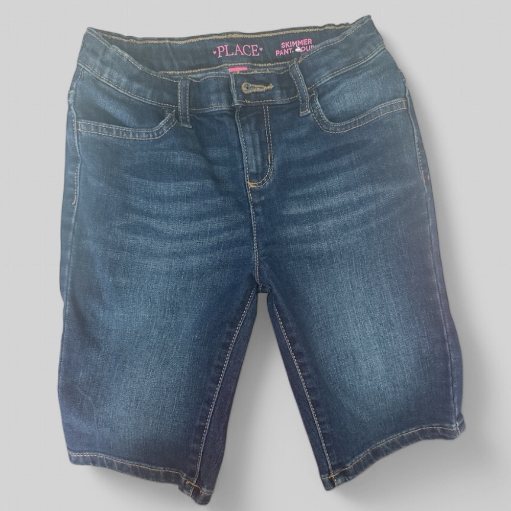 Children’s Place Girls Blue Denim Shorts Size 8